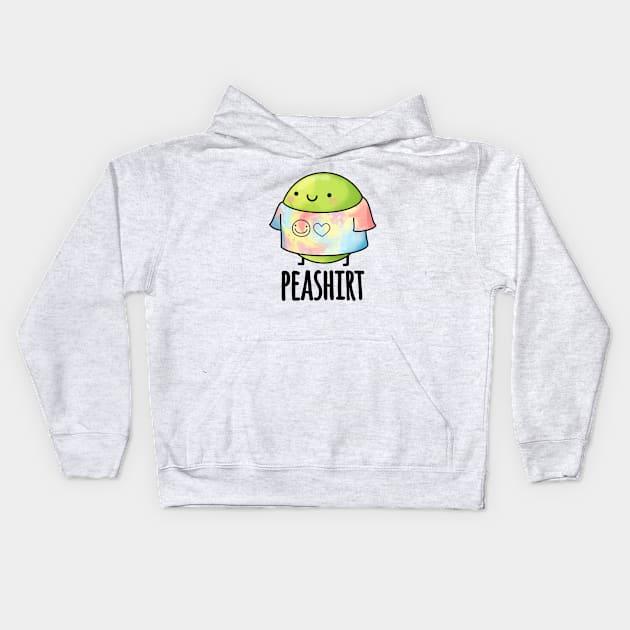 Pea Shirt Funny Veggie Pea TShirt Pun Kids Hoodie by punnybone